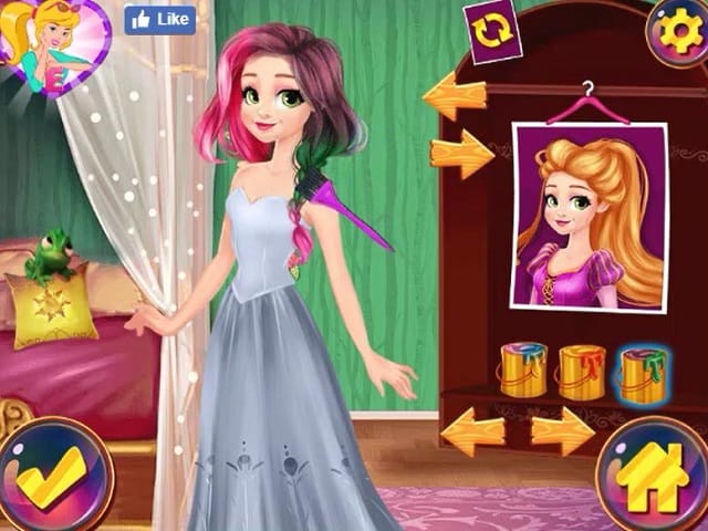 RAPUNZEL DESIGN YOUR RAINBOW DRESS jogo online no JogosJogos.com